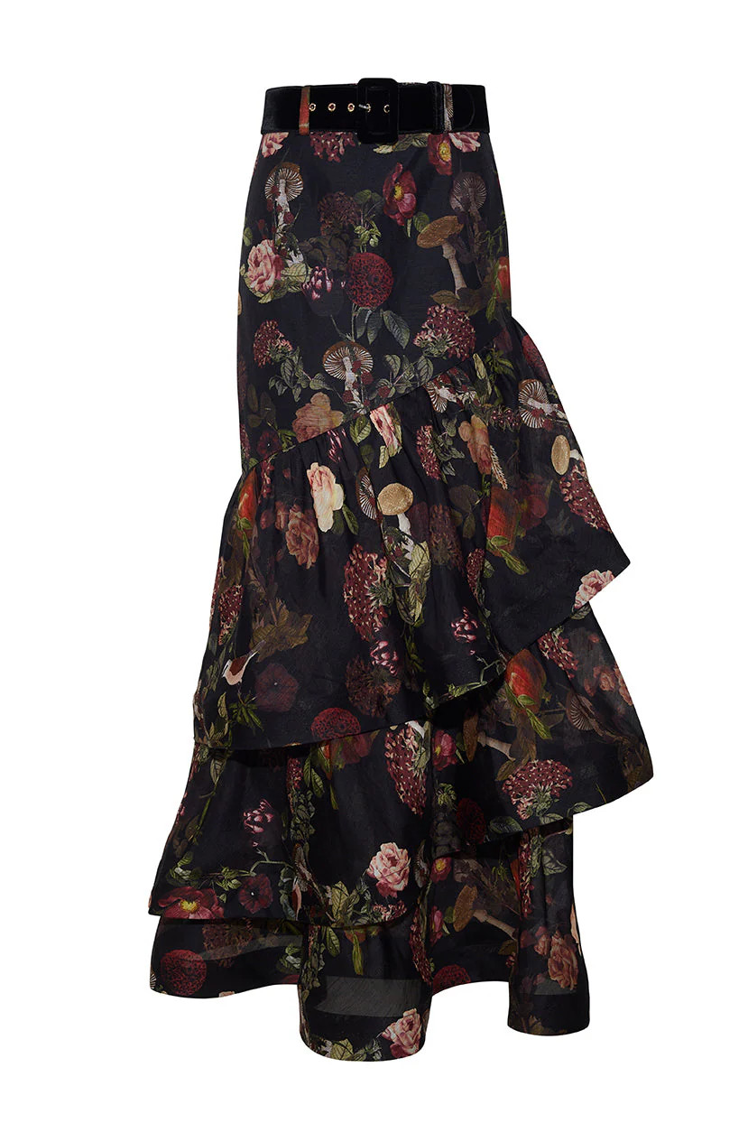 Priya Skirt in Woodland Black | Over The Moon