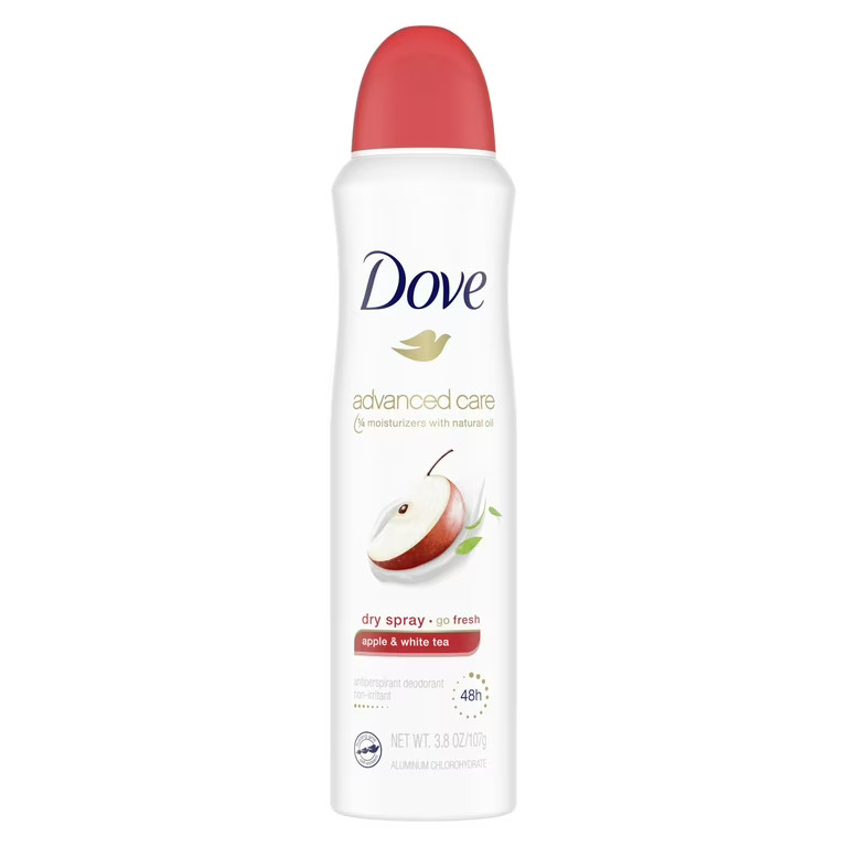 Dove Advanced Care Antiperspirant Deodorant Dry Spray, Apple and White Tea, 3.8 oz | Walmart (US)
