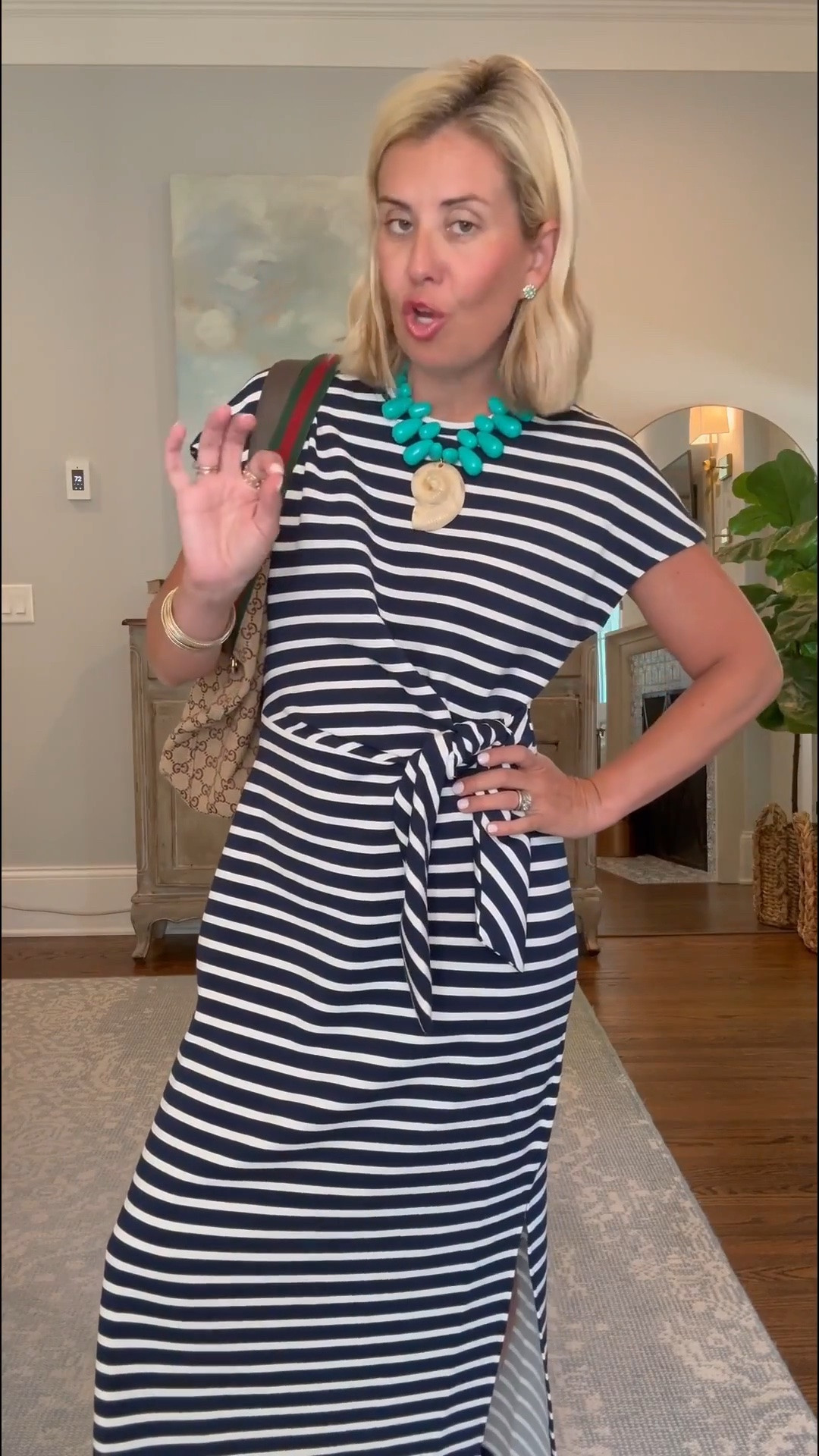 Spanx…always solving my “what do I wear” problem! I promise you, this might be the most flattering dress you ever put on your body! ￼

Sizing:
Air Essentials T-Shirt Dress - small
Air Essentials Crewneck Tank - xs
Air Essentials Short 5" - small
Full Zip Hoodie - xs
Leggings - 7/8 small
Crewneck Tank - xs
Tie-Waist Dress - small
Wide Leg Jeans - xs petite
#LTKdayinmylife #LTKmomlife #LTKOver40