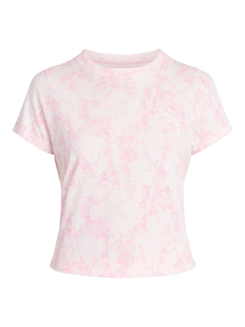 No Boundaries Cotton Tee with Short Sleeves, Women’s XXS-XXL | Walmart (US)