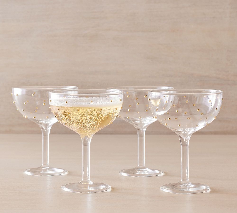 Confetti Celebration Coupe Glasses - Set of 4 | Pottery Barn (US)
