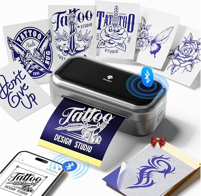 Phomemo TP31 Mini Tattoo Stencil Printer,Bluetooth Tattoo Printer with 30pcs Transfer Paper,Tatto... | Amazon (US)