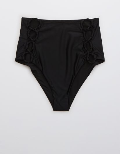 Aerie Cut Out High Waisted Cheeky Bikini Bottom | American Eagle Outfitters (US & CA)