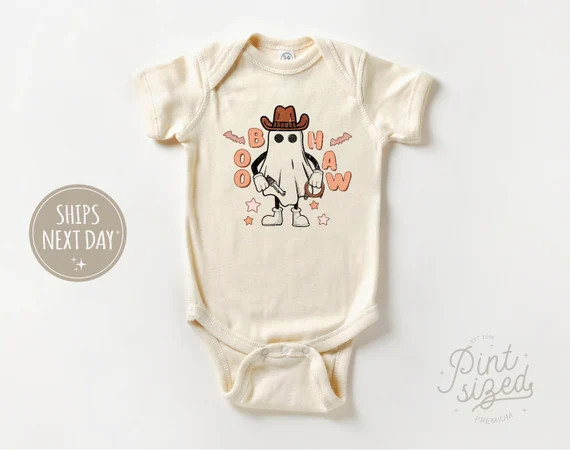 Cowboy Ghost Baby Onesie®  Cute Halloween Bodysuit  Vintage - Etsy | Etsy (US)