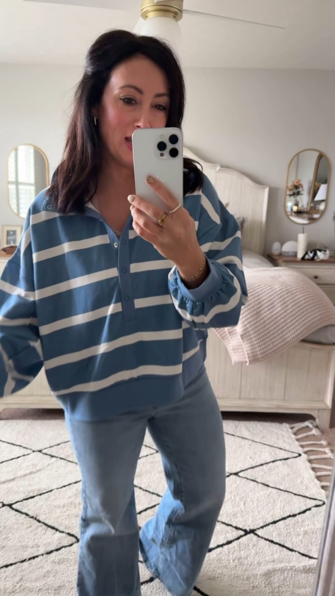 TARGET SALE 🎯
• large top but it’s true to size - 30% off! 
• size 8R denim 
• shoes true to size 


#LTKSaleAlert #LTKootd #LTKFindsUnder50