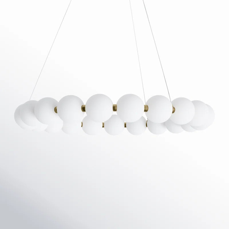 Minza 21 - Light Acrylic Dimmable LED Wagon Wheel Chandelier | Wayfair North America