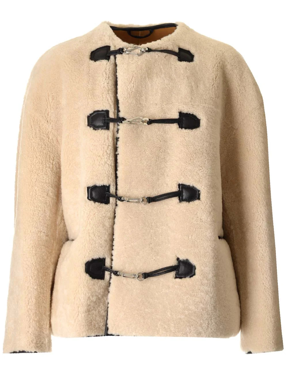 Totême Teddy Shearling Clasp Buttoned Coat | Cettire Global