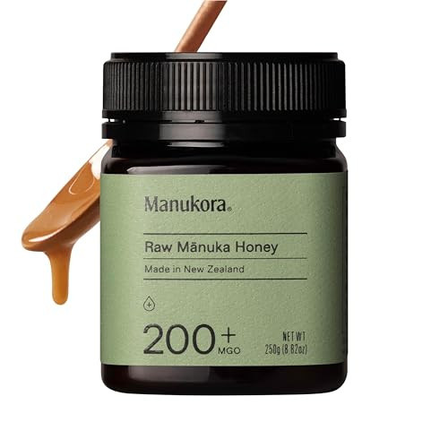 Manukora Raw Manuka Honey, MGO 200+, New Zealand Honey, Non-GMO, Traceable from Hive to Hand, Daily Wellness Support - 250g (8.82 Oz) | Amazon (US)