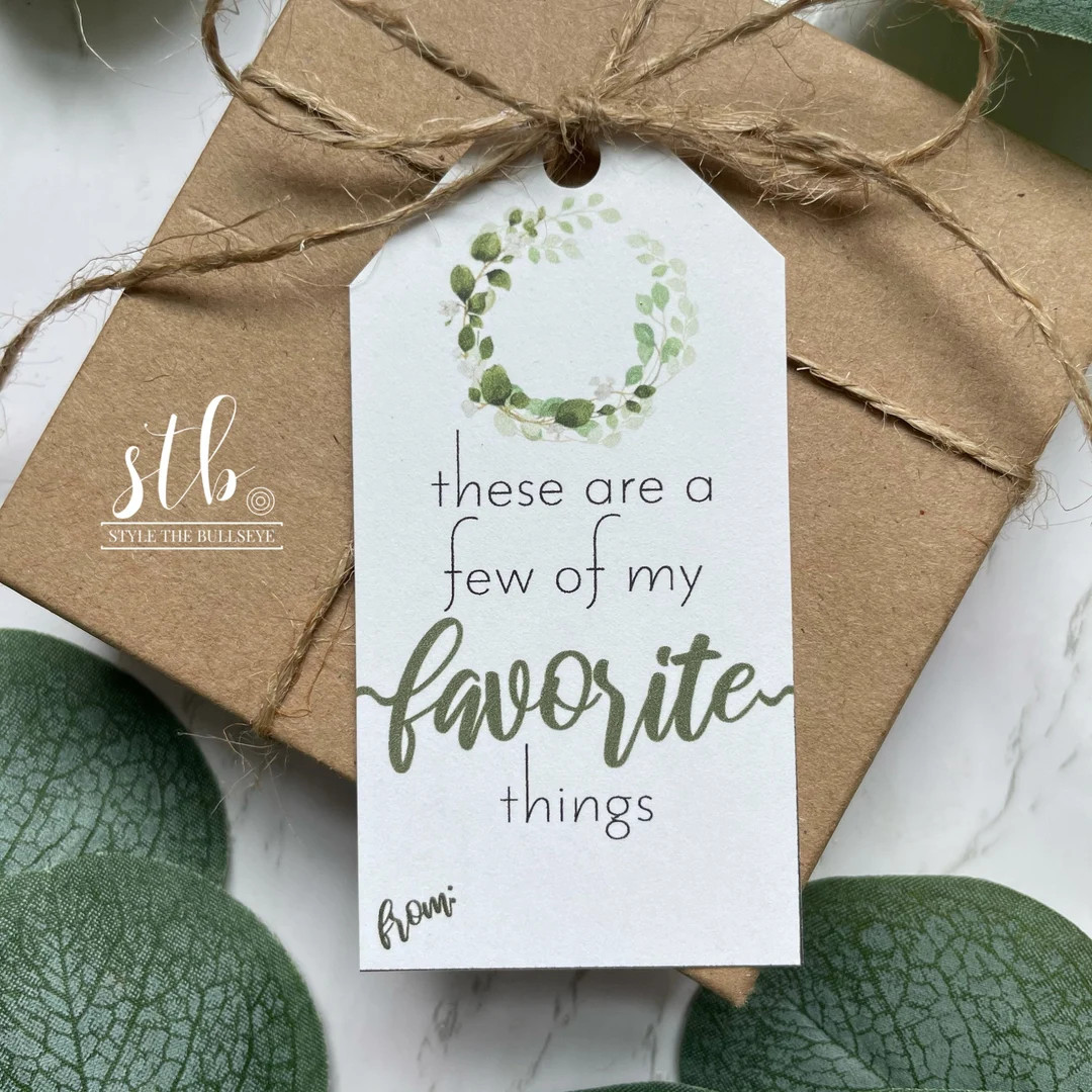 These Are a Few of My Favorite Things Printable Gift Tag - Etsy | Etsy (US)