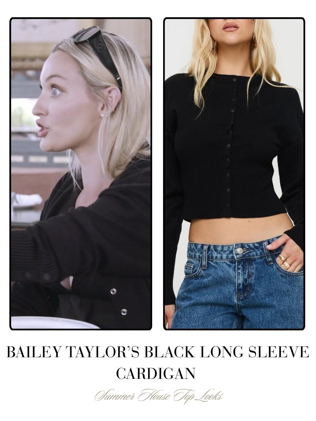 Bailey Taylor’s Black Long Sleeve Cardigan 