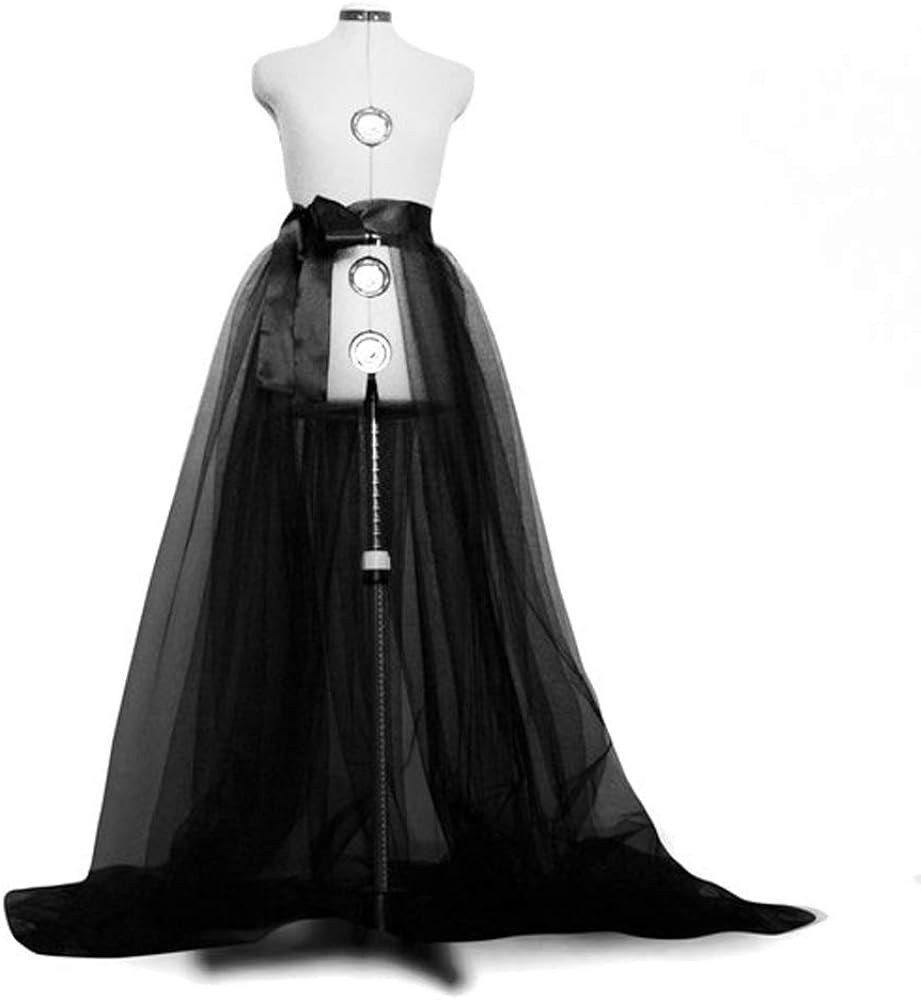 Women Tulle Tutu Long Skirts Wedding Party Cocktail Prom Bandage Mesh Maxi Dress | Amazon (US)