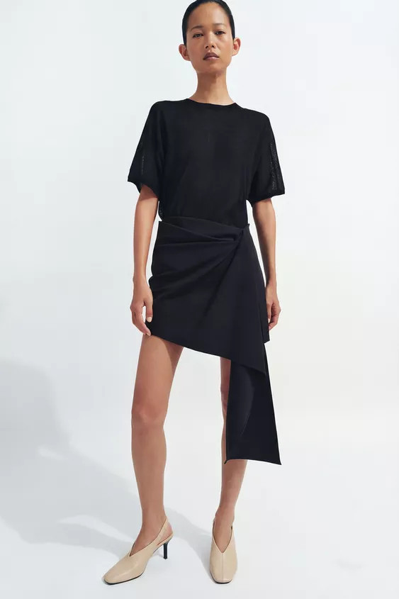 FINE KNIT SHORT SLEEVE TOP | Zara US