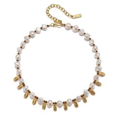 Serena Freshwater Pearl & Cowrie Necklace | Sequin