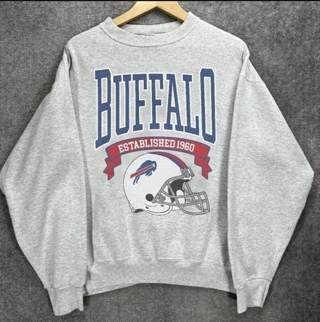 Retro Buffalo Sweatshirt, Vintage Style Buffalo Football Crewneck, Bill Sweatshirt, Bills Footbal... | Etsy (US)