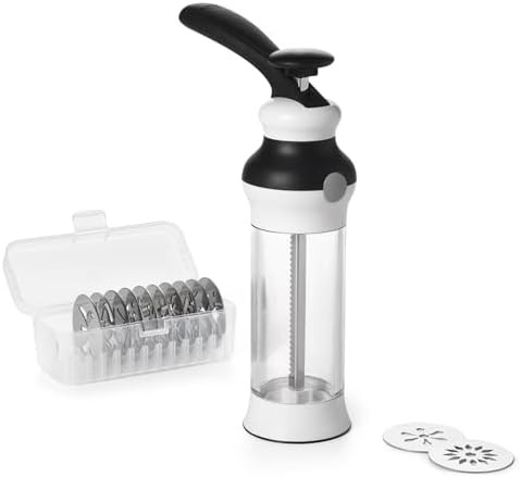 OXO Good Grips 14-Piece Cookie Press Set, Cookie Press with 12 Stainless Steel Disks and Storage ... | Amazon (US)