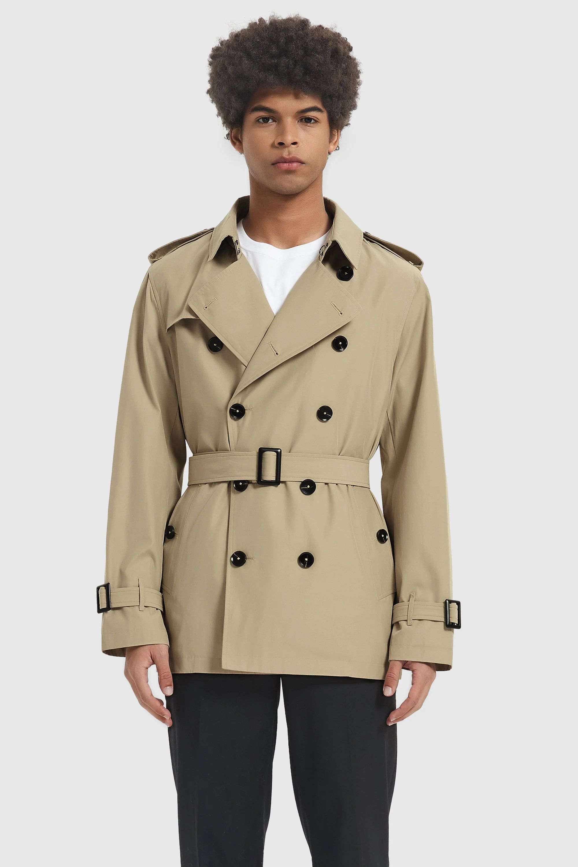 Orolay Double-Breasted Overcoat Belt Windproof Classic Jackets | Orolay