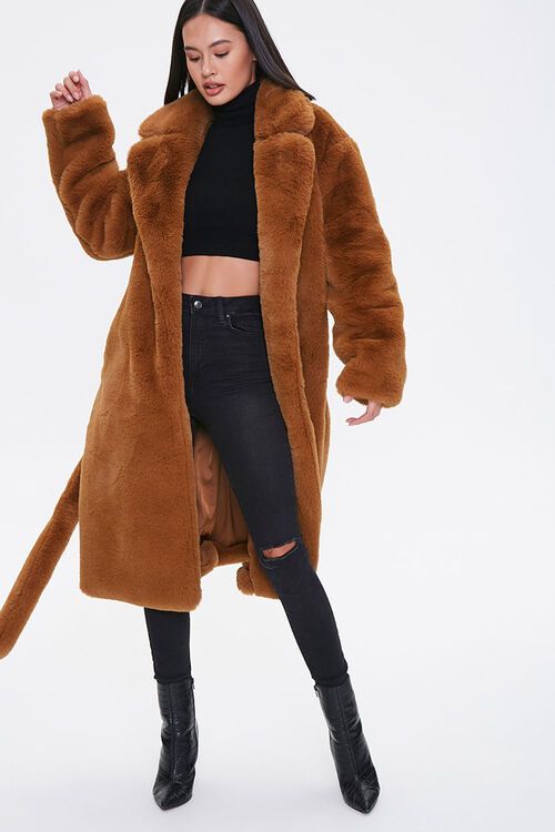 Faux Fur Longline Coat | Forever 21 | Forever 21 (US)