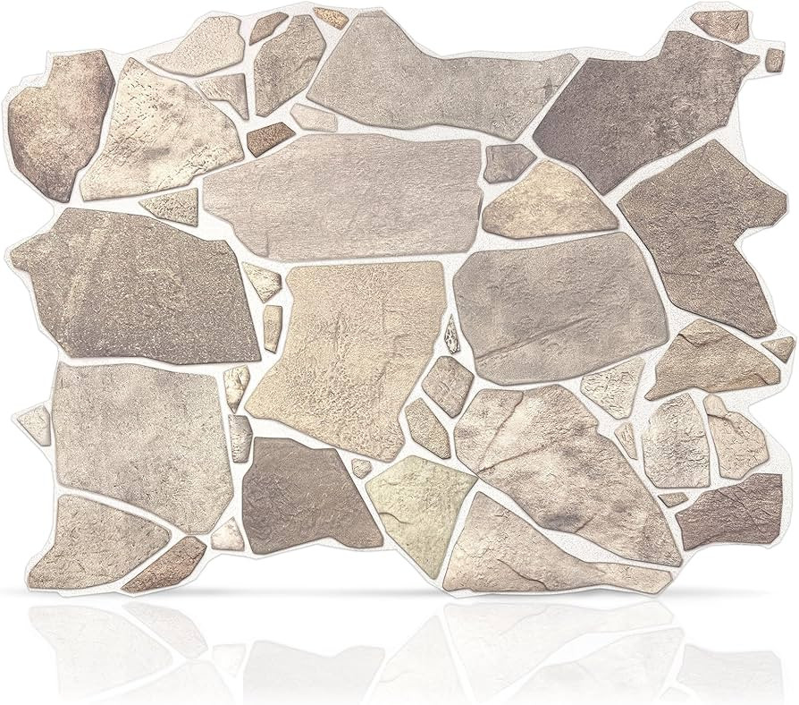 Amazon.com: CONCORD WALLCOVERINGS \u2122 Retro-Art 3D Faux Stone Wall Panels, Pack of 10, Grey Be... | Amazon (US)