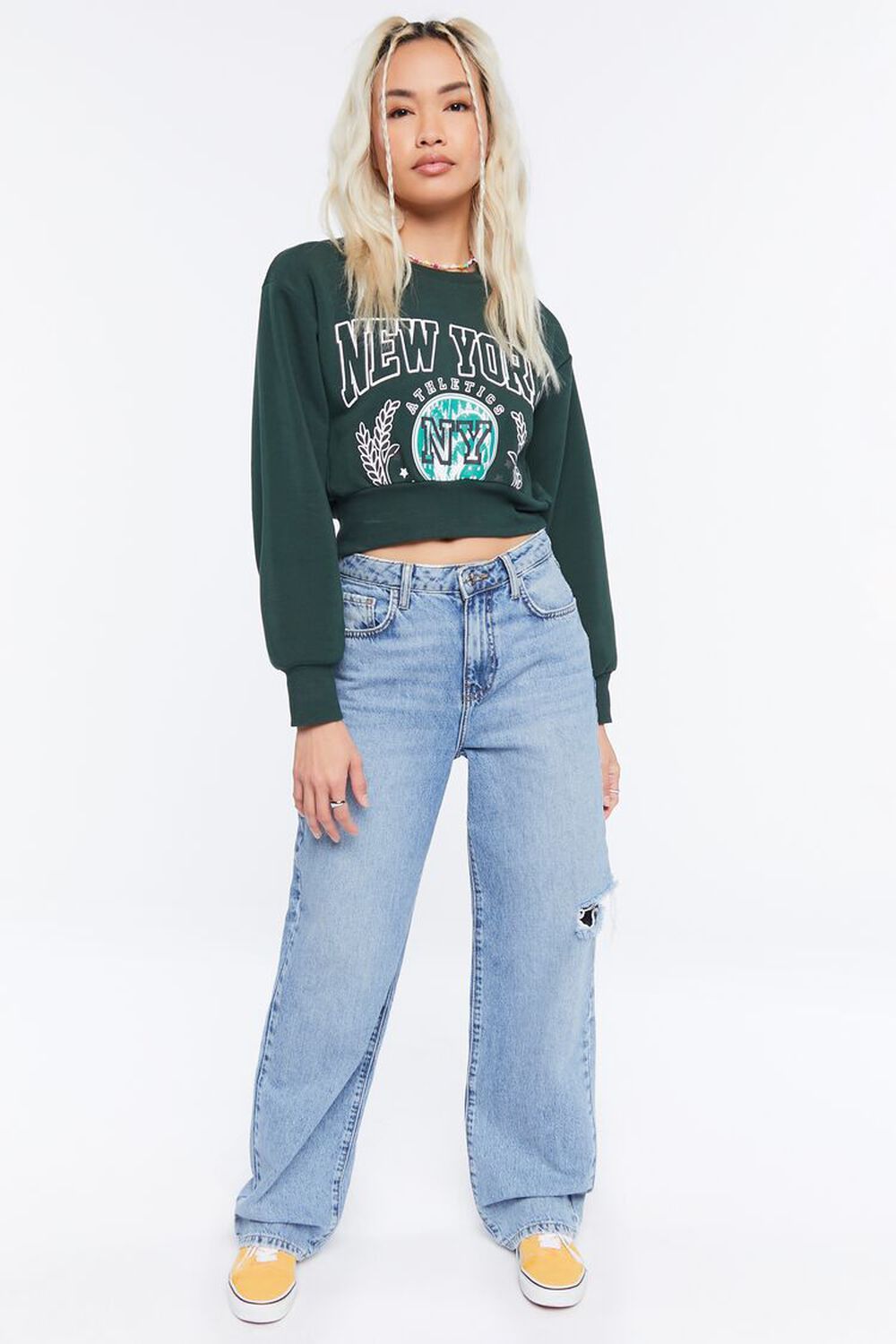 New York Graphic Cropped Pullover | Forever 21 | Forever 21 (US)