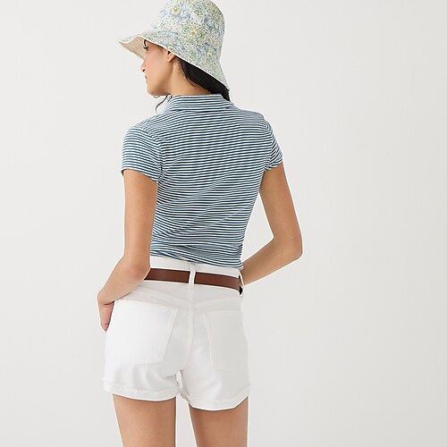 Denim short in white | J.Crew US