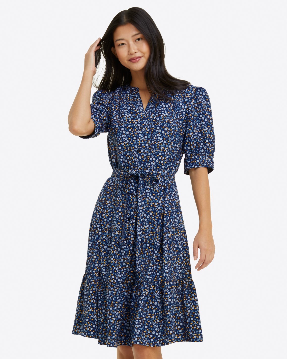 Loretta Shirtdress in Hermitage Ditsy Floral | Draper James (US)