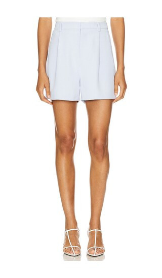 Good American Luxe Suiting Trouser Short in Blue. - size 12 | Revolve Clothing (Global)