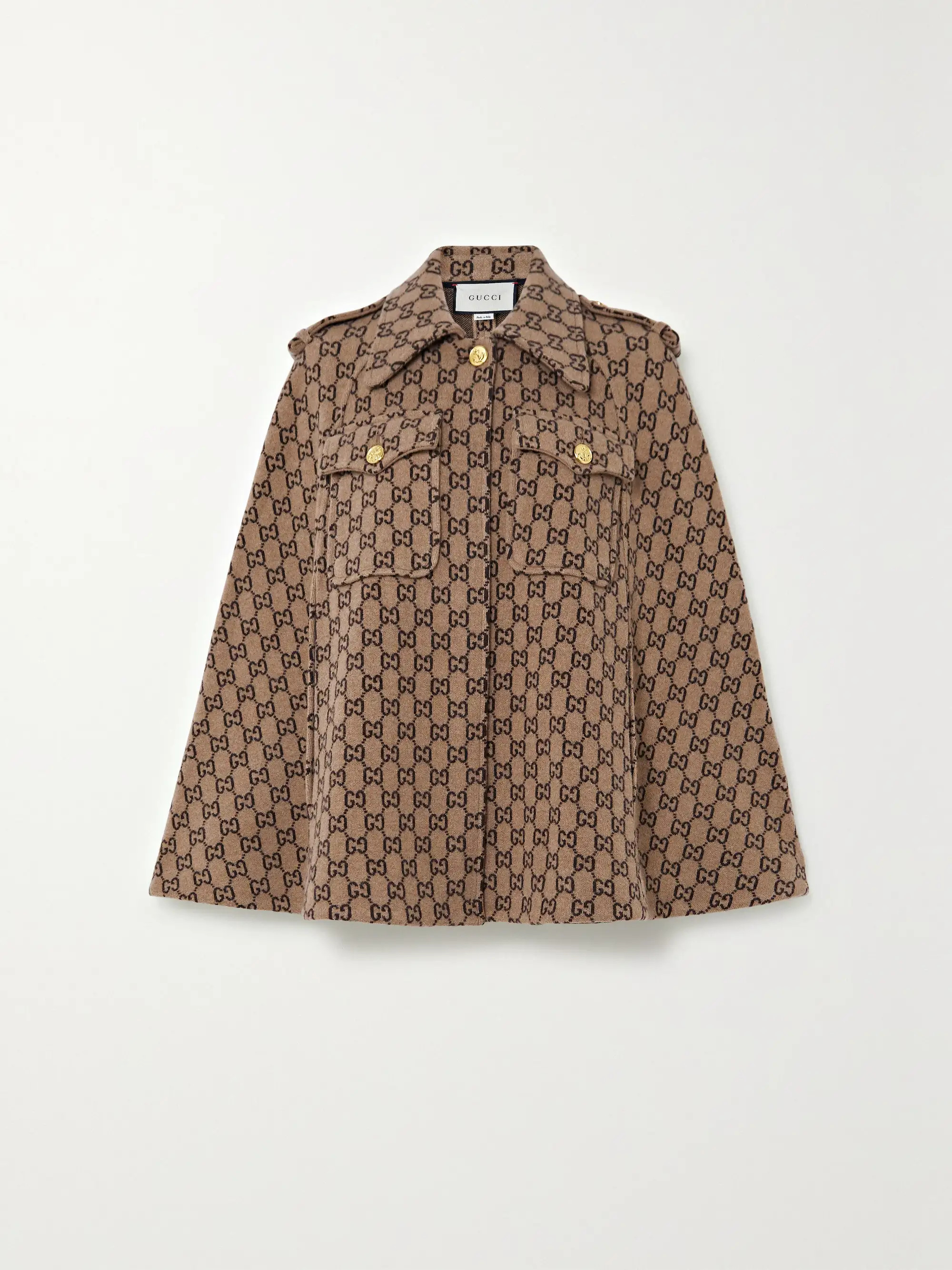 Wool-jacquard cape | NET-A-PORTER (UK & EU)