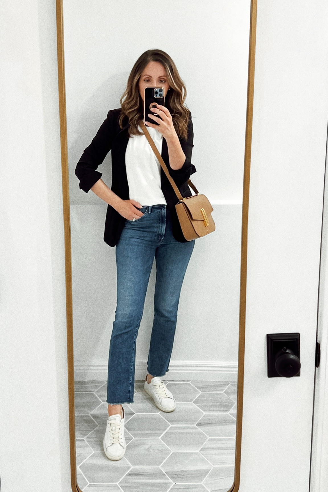 Jeans, sneakers, tee tts. Blazer old but linked almost identical styles. 


Jeans and blazer outfit. 

#LTKstyletip #LTKsalealert #LTKshoecrush
