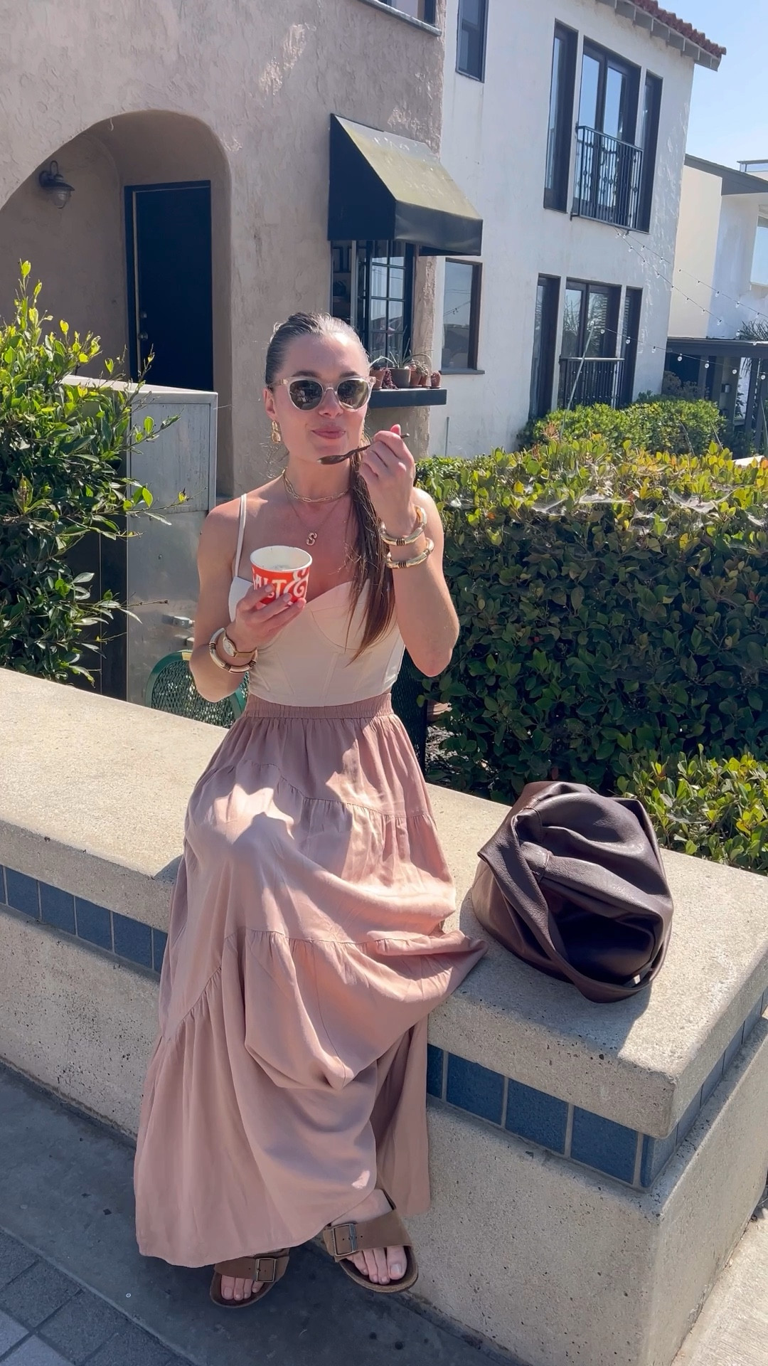I never want summer to end!! Give me ALL the sunshine and ice cream hehe! ☀️🍦

Feeling fun and flirty in this busier crop tank and maxi skirt paired with my favorite chocolate slouchy handbag from Free People and of course my Arizona leather Birkenstock sandals that I can walk miles in. 

Wearing a size Small in the skirt (I’m a size 26 and I’m almost 5’6”)
Size small in the bustier top 
Size 38 (true to size) in the sandals
Handbag is one size but they have it in 6 colors currently. The cognac and ivory colors are SUPER pretty. 

#LTKSeasonal #LTKFindsUnder50 #LTKStyleTip