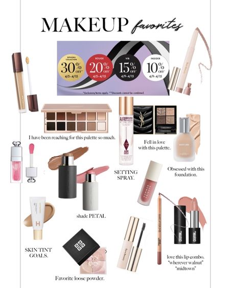 Sephora Savings Event is happening right now! Sharing my fave makeup products here for the Sephora sale!

code: YAYSAVE
Sephora Collection 30% off: 4/5 - 4/15
Rouge 20% off: 4/5 - 4/15
VIB 15% off: 4/9 - 4/15
Insider 15% off: 4/9 - 4/15

#LTKbeauty #LTKxSephora