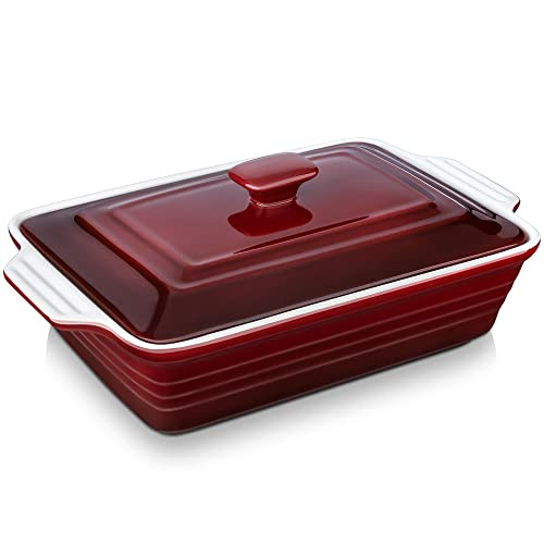 LOVECASA Nonstick Casserole Dish with Lid, 4.5 Quart Lasagna Pan Deep, 9x13 Ceramic Baking Dish f... | Amazon (US)