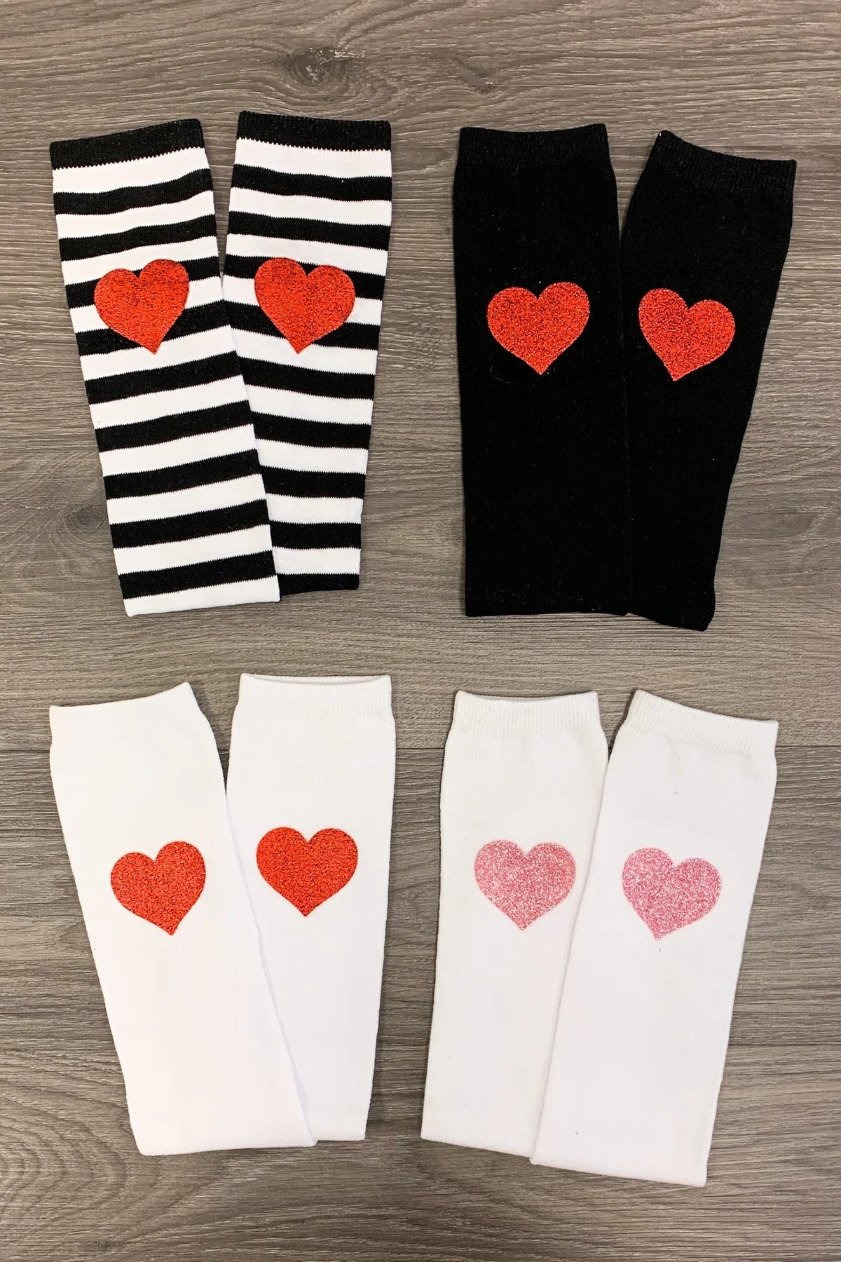 Heart Knee High Socks | Sparkle In Pink