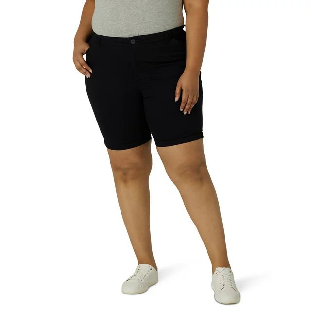 Lee Women's Plus Size 9" Chino Bermuda Shorts | Walmart (US)
