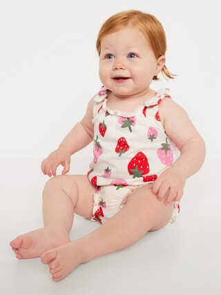 Sleeveless Tie-Shoulder One-Piece Romper for Baby | Old Navy (US)