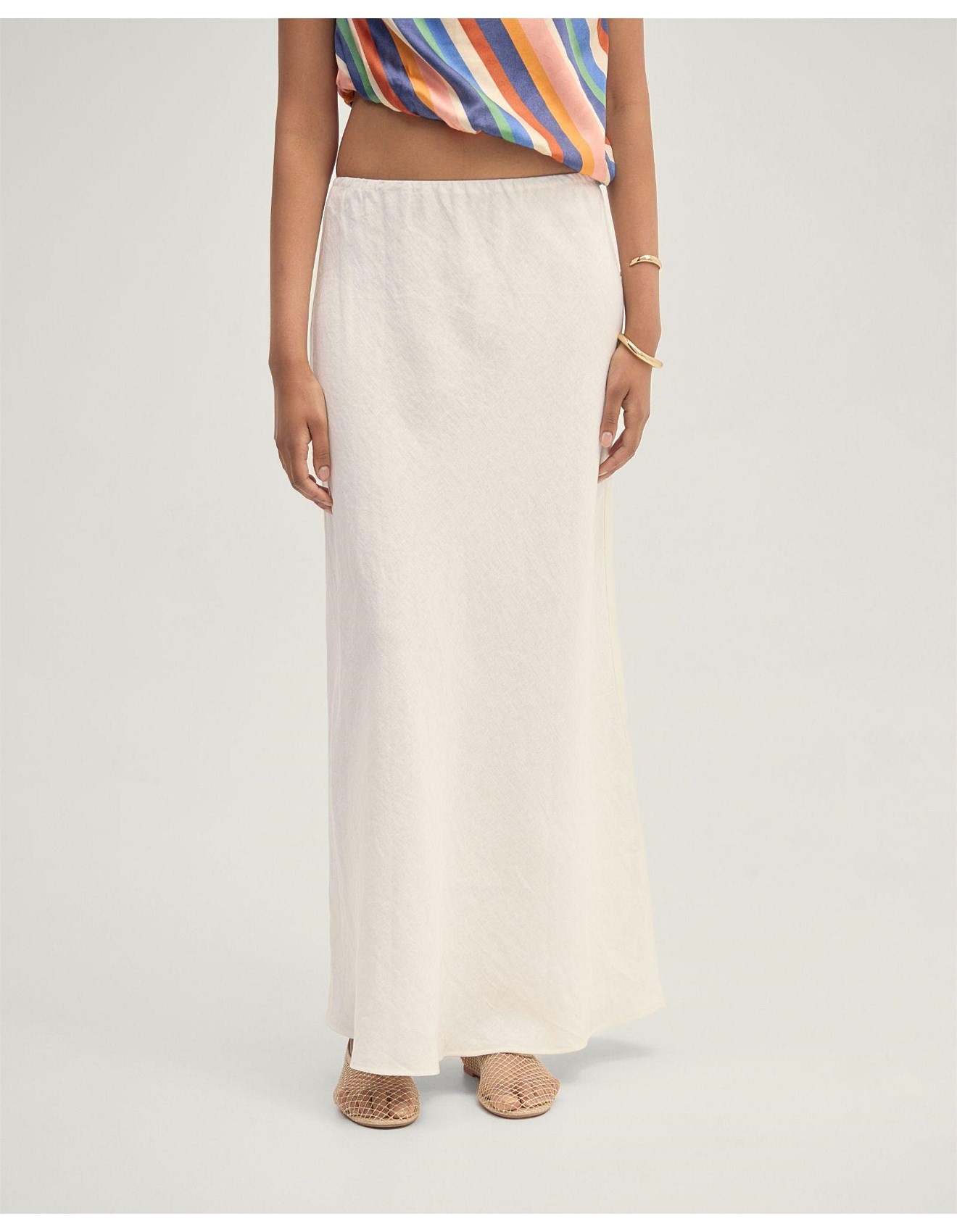 KACIE LINEN BIAS SKIRT | David Jones (Australia & New Zealand)