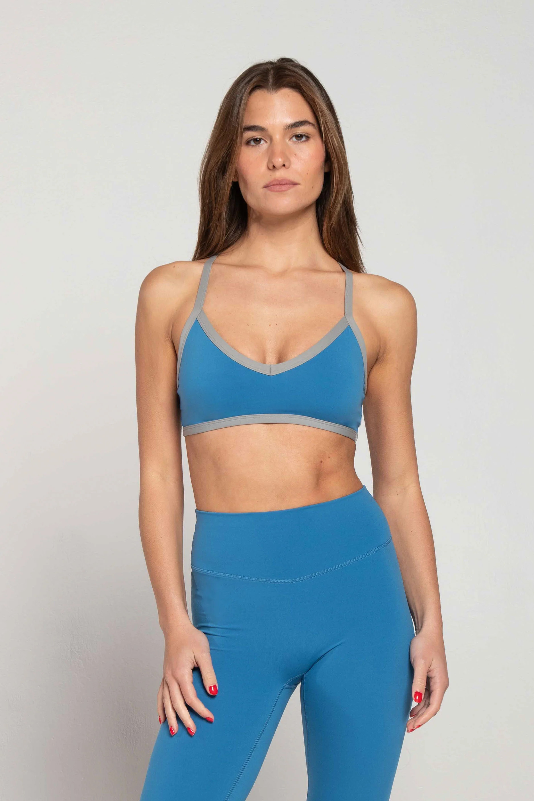V-Neck Bra - Waves/Slate | FORM