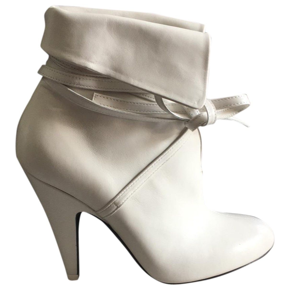 Tom Ford Coulisse White Leather Ankle boots | Vestiaire Collective (Global)