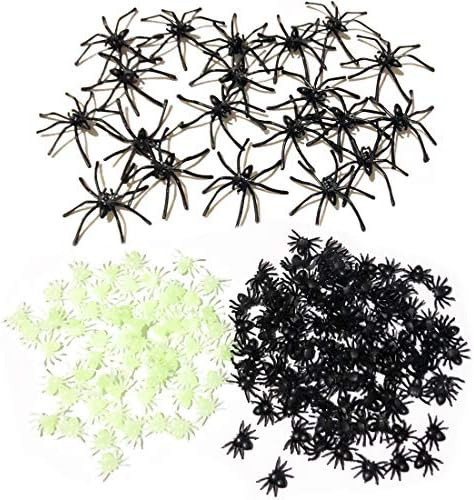 Mini Plastic Spider, 170 Mini Fake Black Spiders Funny Halloween Decorations for Kids Adults Hallowe | Amazon (US)