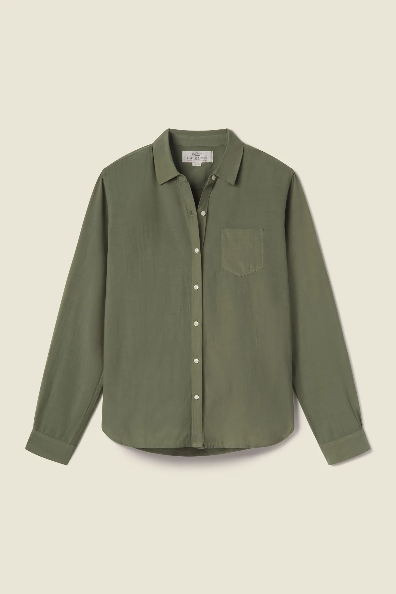 Grace Classic Shirt Olive | TROVATA