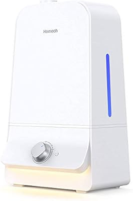 Homech Cool Mist Humidifier 6L, 26dB Quiet Ultrasonic Humidifiers for Large Bedroom Babies Adults... | Amazon (US)