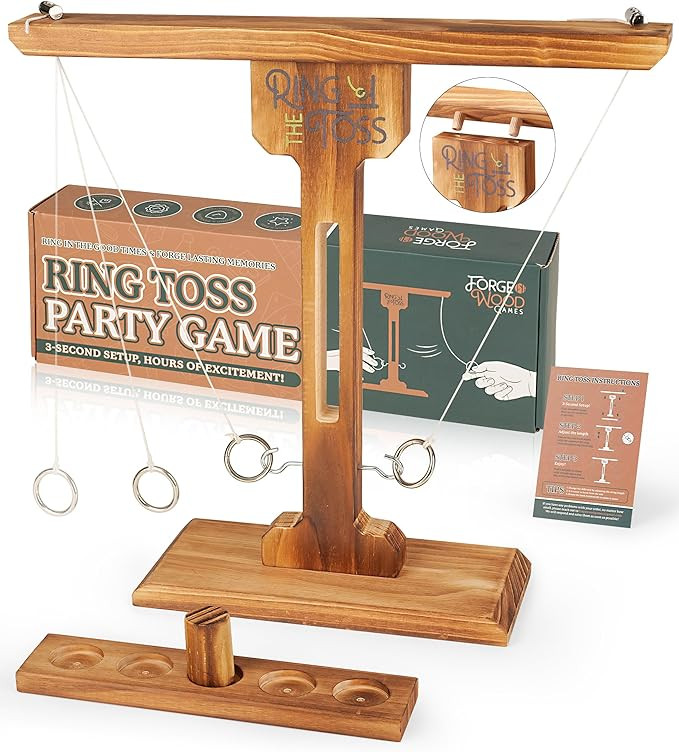 Ring Toss Game for Adults, 3-Second Instant Assembly Hook and Ring Game with Sturdy Structure, XL... | Amazon (US)