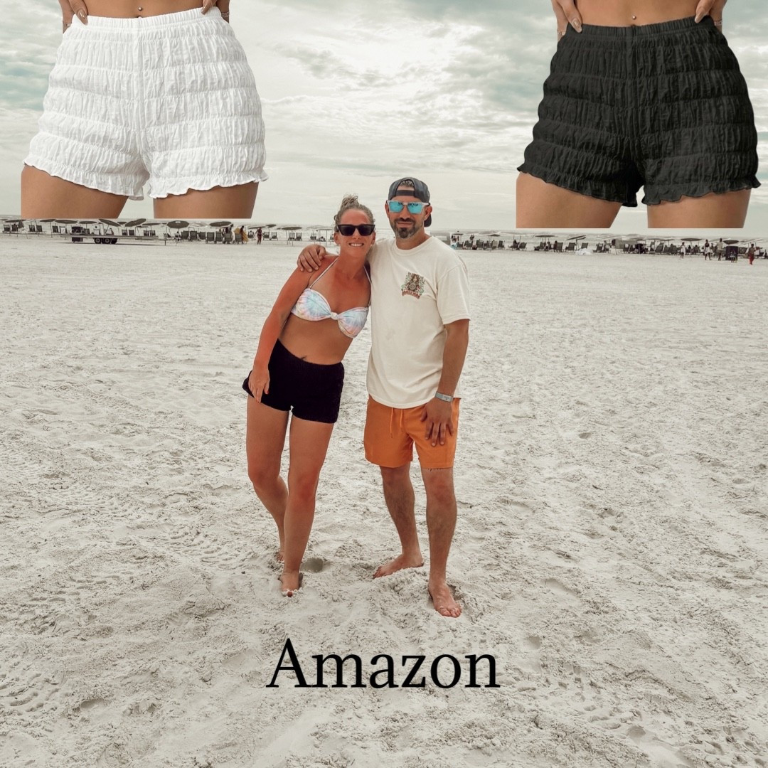 Cutest bloomer style shorts-def a beach go-to for me this summer! Wearing M. 

coverup, beach shorts, trendy, ruffle

#LTKTravel #LTKSwim #LTKPetite