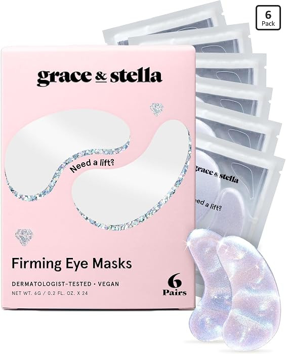 grace & stella Peptide Under Eye Patches with Niacinamide & Rice Extract - Firming Eye Masks for ... | Amazon (US)
