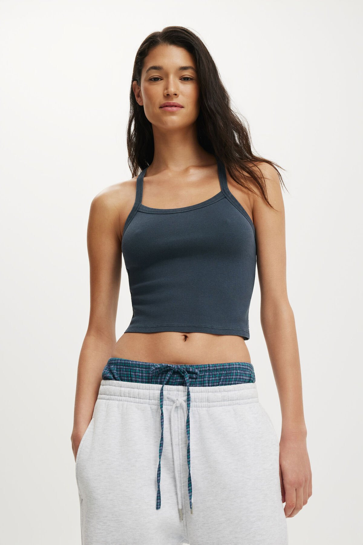 Active Rib T-Bar Cropped Tank | Cotton On (ANZ)