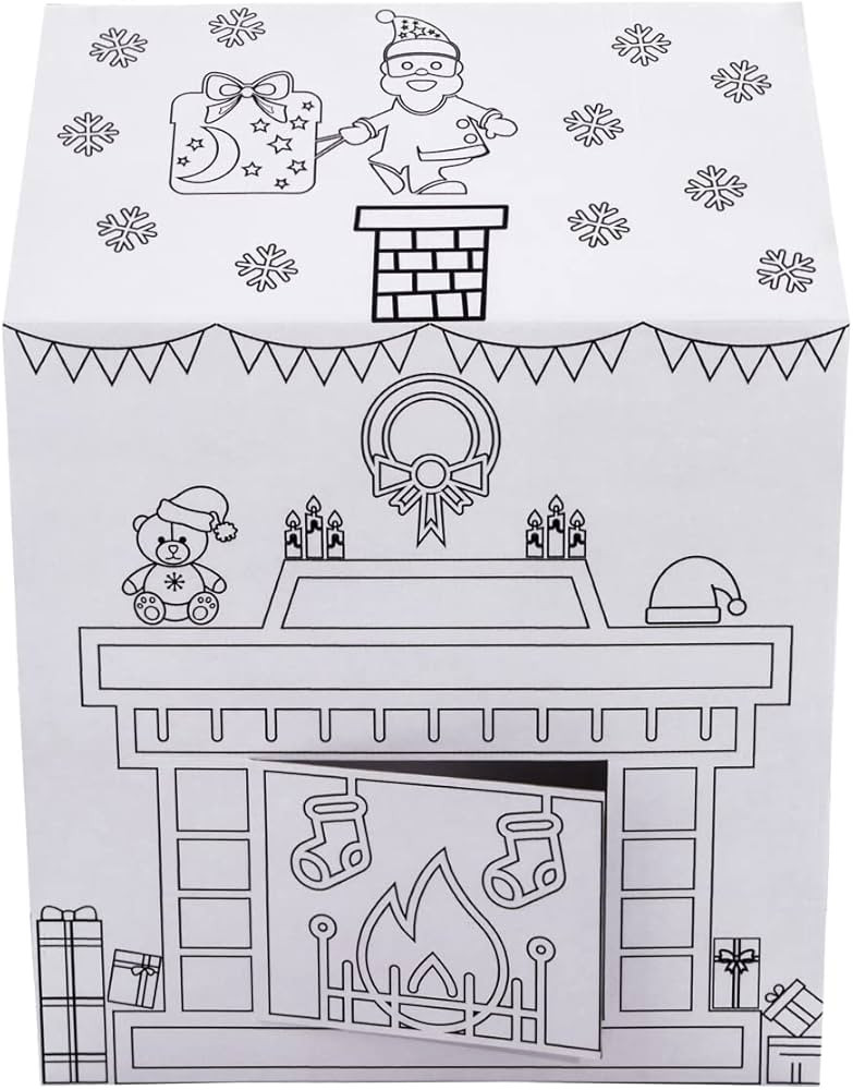 ColorJo “Santa is Coming” Color Your Own Playhouse - Spread The Joy and Wonder of Christmas b... | Amazon (US)
