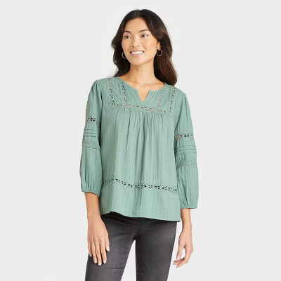 Women's Balloon Long Sleeve Blouse - Knox Rose™ | Target