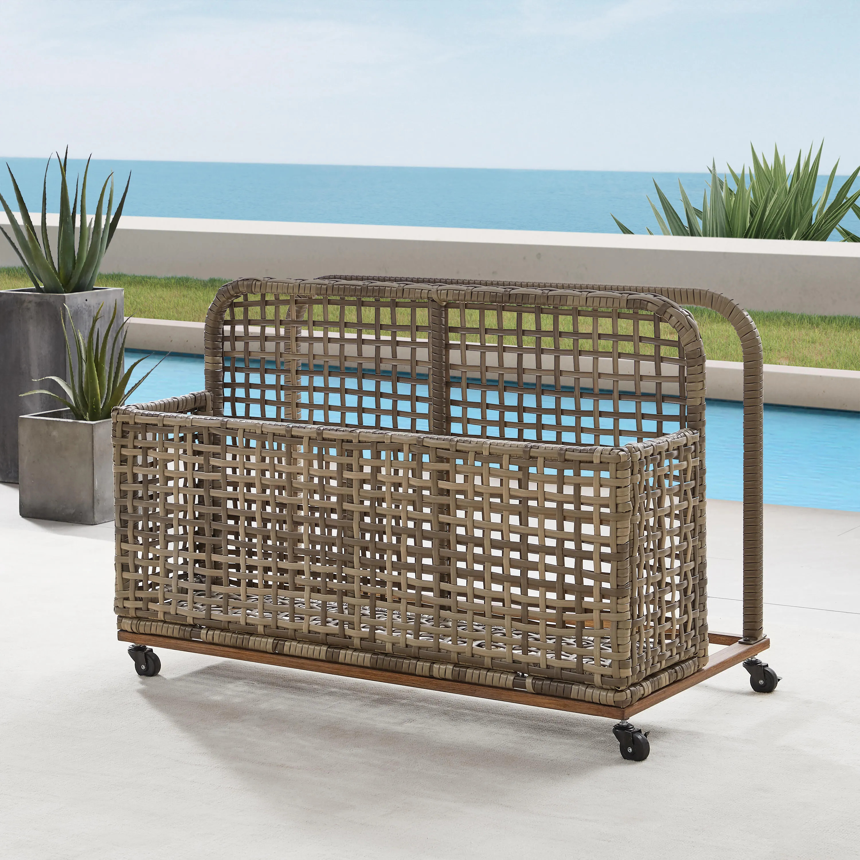 Crosley Furniture Ridley Outdoor Pool Caddy | Ashley | Ashley