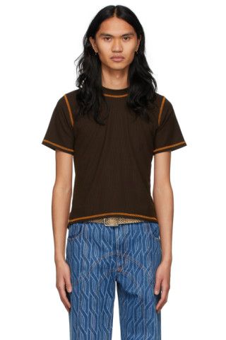 SSENSE Exclusive Brown Cotton T-Shirt | SSENSE