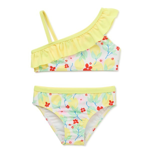 Wonder Nation Baby and Toddler Girl Bikini Swim Set, Sizes 12M-5T - Walmart.com | Walmart (US)