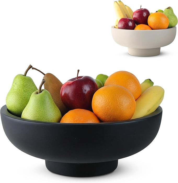 E-Click Commerce Handmade Concrete Bowl - 10x5x4.25 Inch Decorative Centerpiece Bowl for Fruits, ... | Amazon (US)